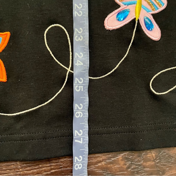 NWT quacker factory black colorful bling butterfly she’s blouse short sleeve 2x - Picture 6 of 8